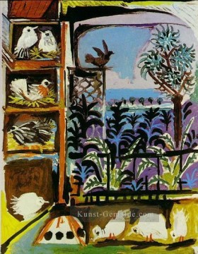 L atelier Les Tauben II 1957 kubistisch Ölgemälde